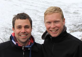 On a hike in the Rockies.