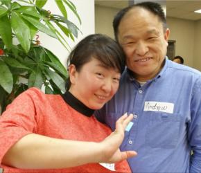 my couple in a meeting