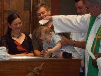 Us at sons's christening