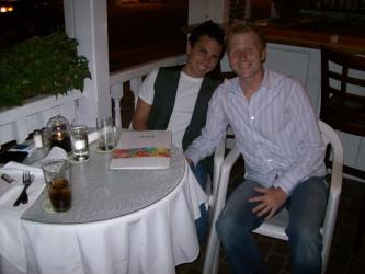 Christopher (brown) Joel (red)