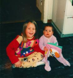 me on the left. about 4-5 y/o