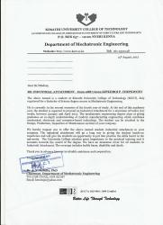 My request letter for attachme