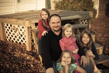 Husband and his girls