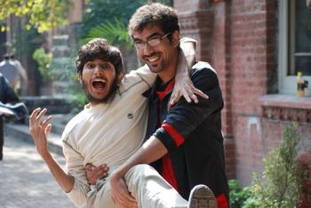 With friend. im on right