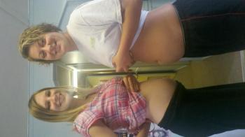 3rd Pregnancy im on left