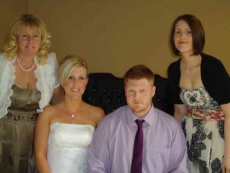 me and my husband getting wed